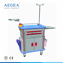 Función médica del cuerpo del ABS del AG-ET011A1 CE con la carretilla del tratamiento de emergencia del hospital de los cajones